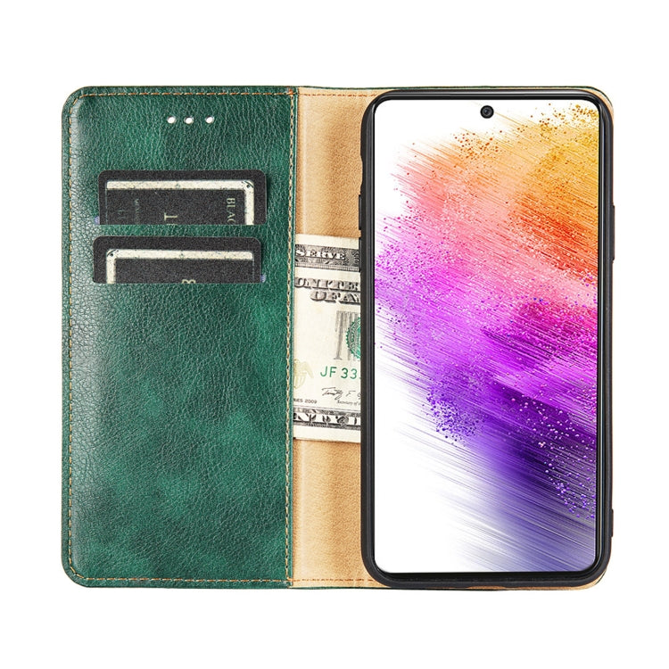 For OPPO Reno7 A JP Version Gloss Oil Solid Color Magnetic Flip Leather Phone Case