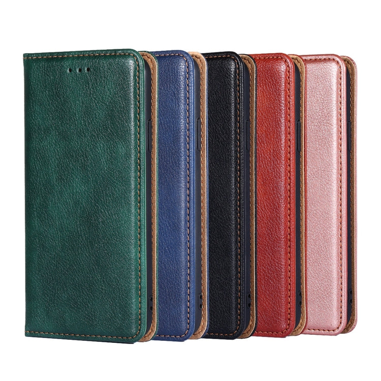 For OPPO Reno7 A JP Version Gloss Oil Solid Color Magnetic Flip Leather Phone Case