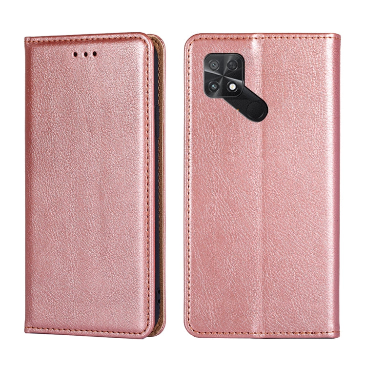 For Xiaomi Poco C40 Gloss Oil Solid Color Magnetic Flip Leather Phone Case