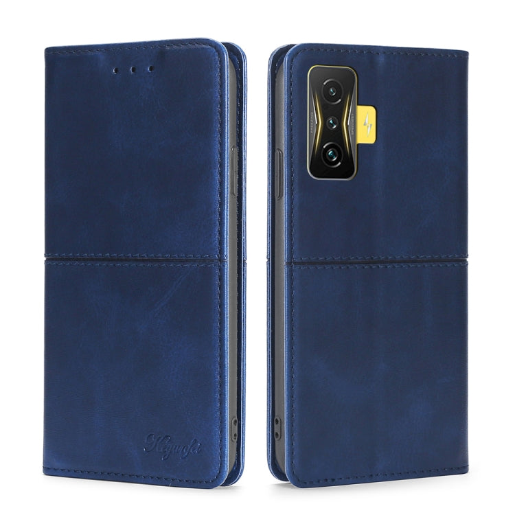 For Xiaomi Redmi K50 Gaming/Poco F4 GT Cow Texture Magnetic Horizontal Flip Leather Phone Case