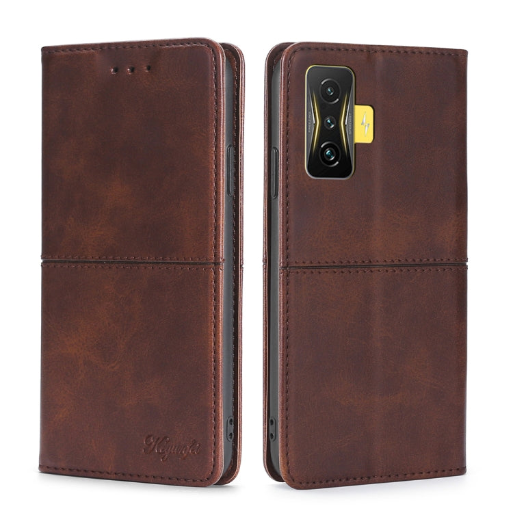 For Xiaomi Redmi K50 Gaming/Poco F4 GT Cow Texture Magnetic Horizontal Flip Leather Phone Case