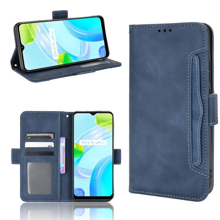 For Realme C30 4G Skin Feel Calf Texture Card Slots Leather Phone Case
