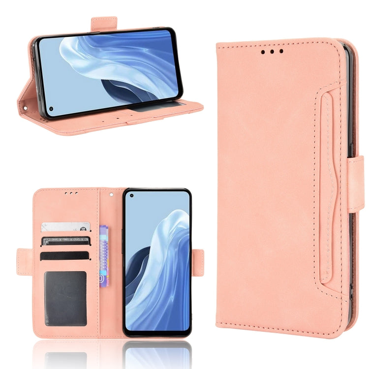 For OPPO Reno7 A Skin Feel Calf Texture Card Slots Leather Phone Case