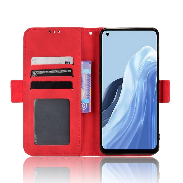 For OPPO Reno7 A Skin Feel Calf Texture Card Slots Leather Phone Case