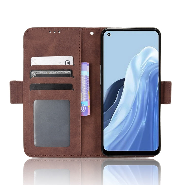 For OPPO Reno7 A Skin Feel Calf Texture Card Slots Leather Phone Case