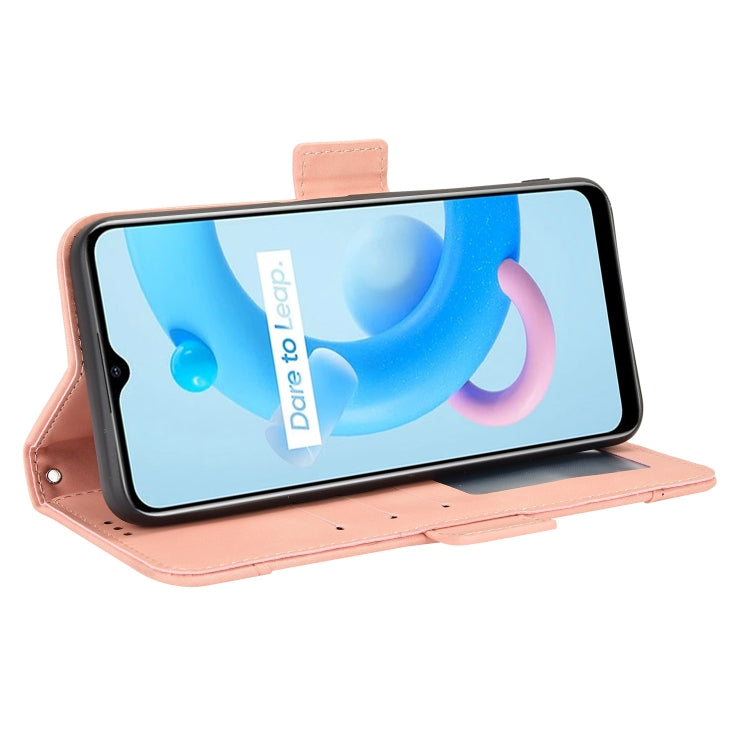 For Realme V20 5G Skin Feel Calf Texture Card Slots Leather Phone Case