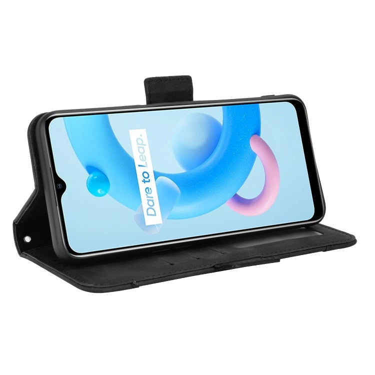 For Realme V20 5G Skin Feel Calf Texture Card Slots Leather Phone Case