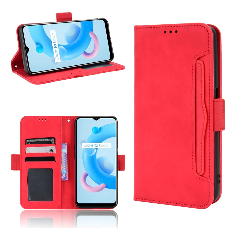 For Realme V20 5G Skin Feel Calf Texture Card Slots Leather Phone Case