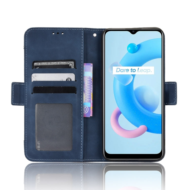For Realme V20 5G Skin Feel Calf Texture Card Slots Leather Phone Case