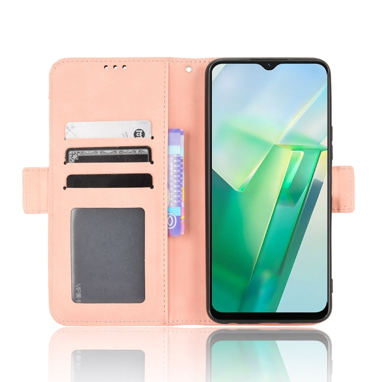 For vivo T2X 5G Skin Feel Calf Texture Card Slots Leather Phone Case