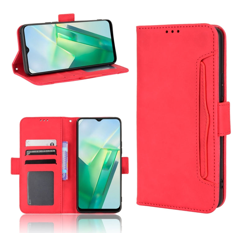 For vivo T2X 5G Skin Feel Calf Texture Card Slots Leather Phone Case