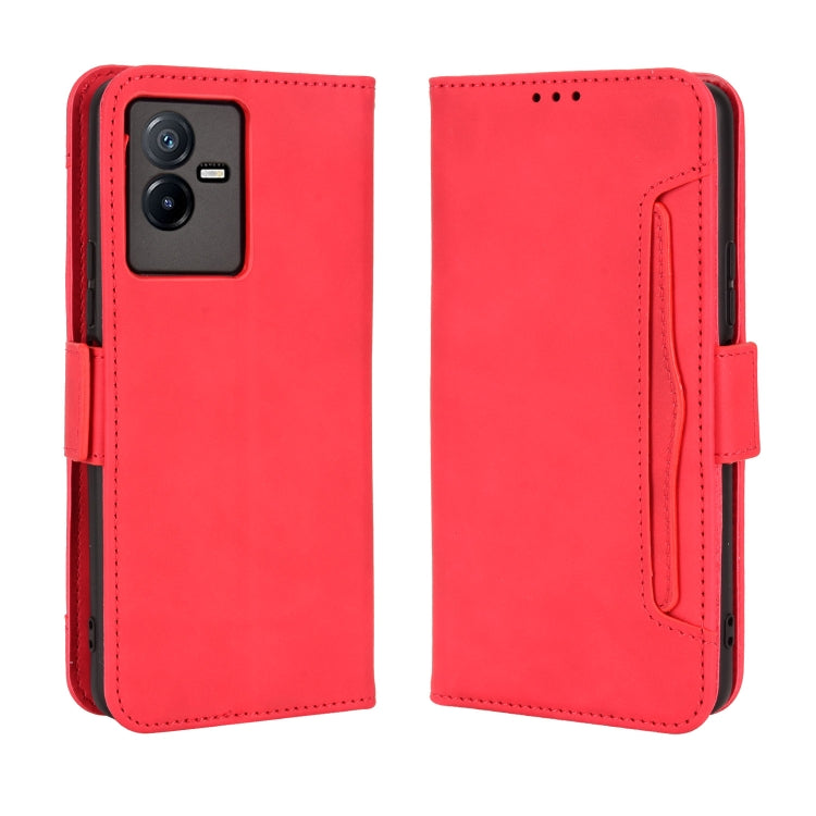For vivo T2X 5G Skin Feel Calf Texture Card Slots Leather Phone Case