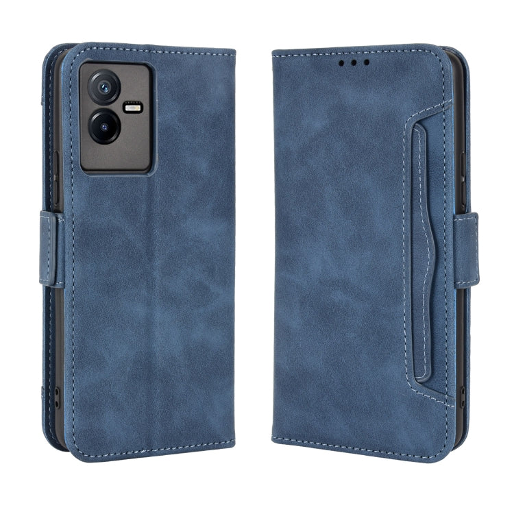 For vivo T2X 5G Skin Feel Calf Texture Card Slots Leather Phone Case