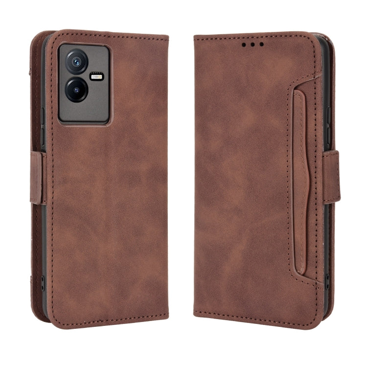 For vivo T2X 5G Skin Feel Calf Texture Card Slots Leather Phone Case