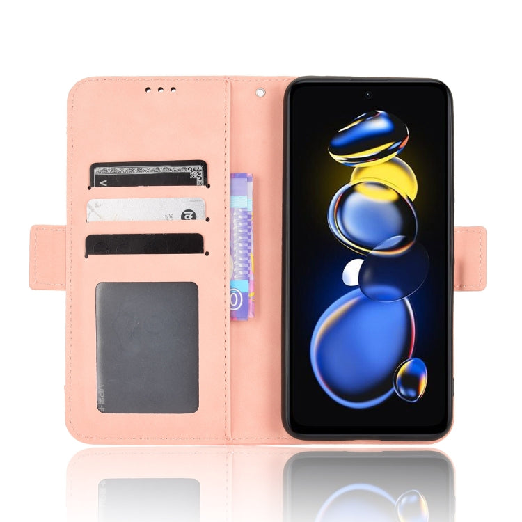 For Xiaomi Redmi Note 11T Pro 5G Skin Feel Calf Texture Card Slots Leather Phone Case