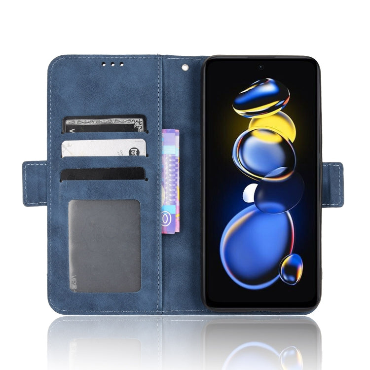 For Xiaomi Redmi Note 11T Pro 5G Skin Feel Calf Texture Card Slots Leather Phone Case