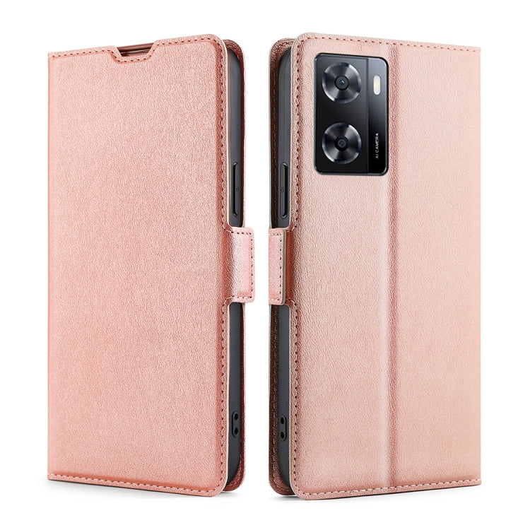 For OPPO A57 4G Ultra-thin Voltage Side Buckle Horizontal Flip Leather Phone Case