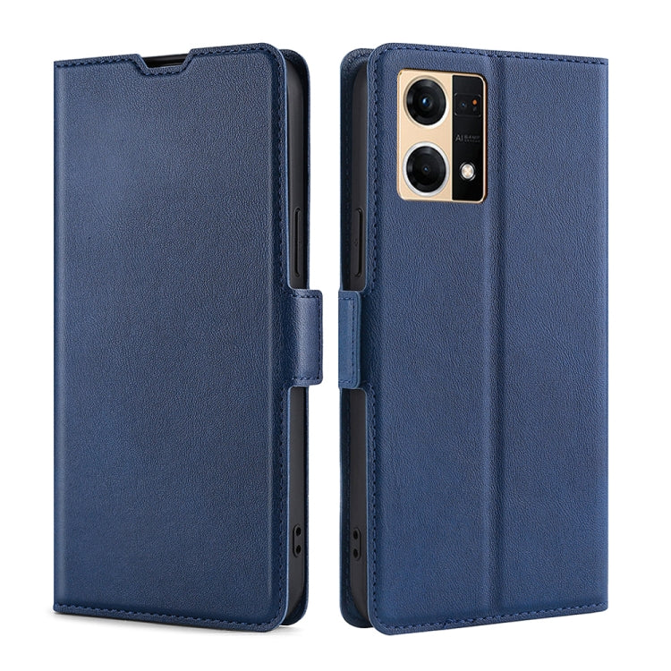 For OPPO Reno7 4G/F21 Pro 4G Ultra-thin Voltage Side Buckle Horizontal Flip Leather Phone Case