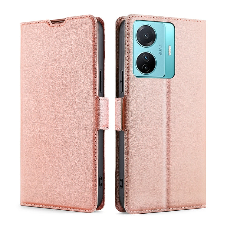 For vivo S15e 5G/T1 Snapdragon 778G Ultra-thin Voltage Side Buckle Horizontal Flip Leather Phone Case