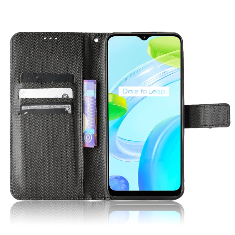 For Realme C30 4G Diamond Texture Leather Phone Case