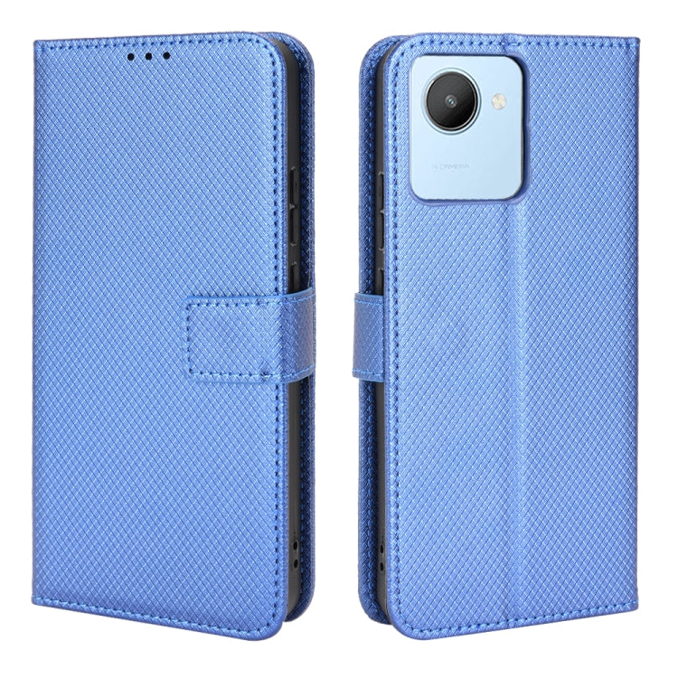 For Realme C30 4G Diamond Texture Leather Phone Case