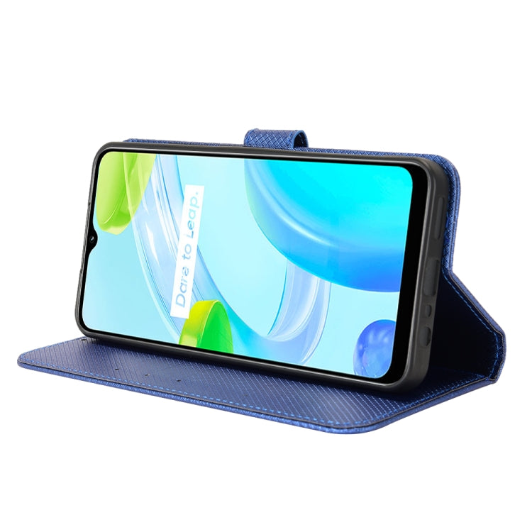 For Realme C30 4G Diamond Texture Leather Phone Case