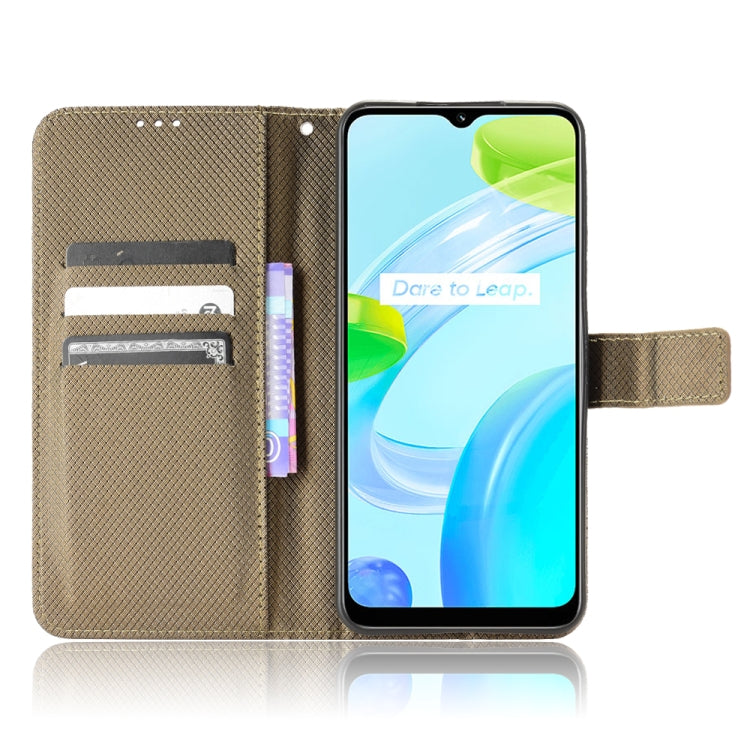 For Realme C30 4G Diamond Texture Leather Phone Case