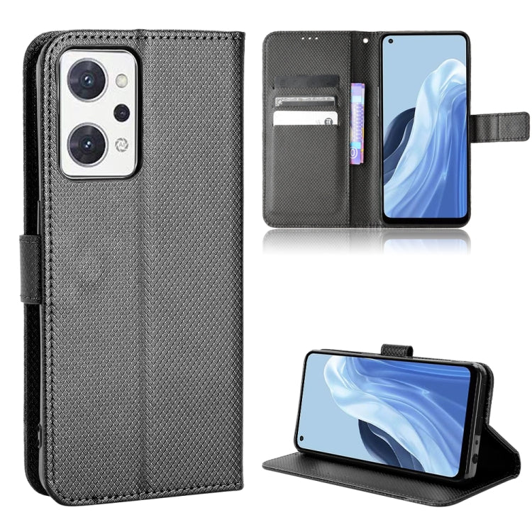 For OPPO Reno7 A Diamond Texture Leather Phone Case