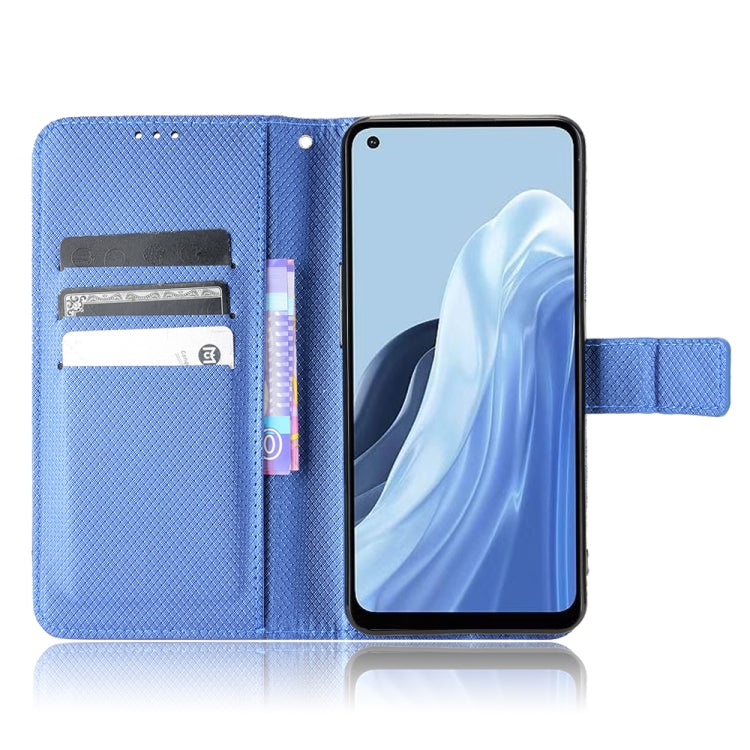For OPPO Reno7 A Diamond Texture Leather Phone Case