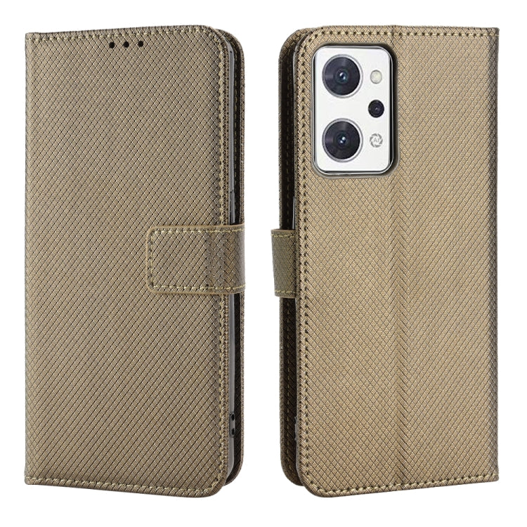For OPPO Reno7 A Diamond Texture Leather Phone Case