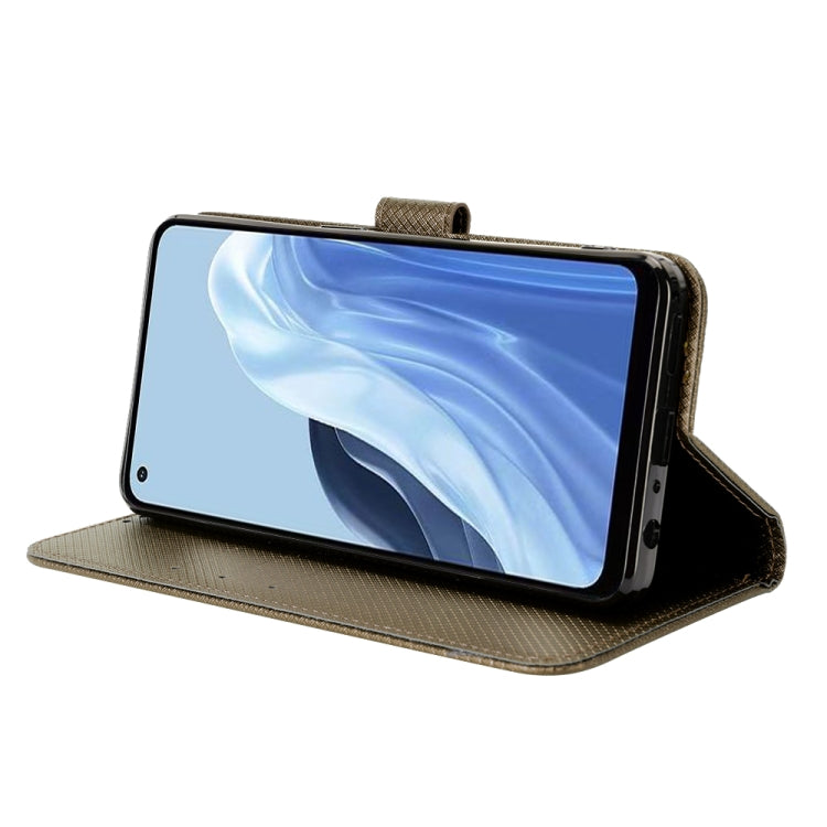 For OPPO Reno7 A Diamond Texture Leather Phone Case