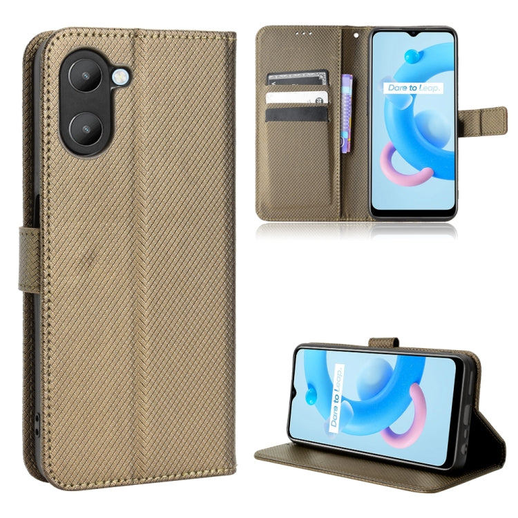 For Realme V20 5G Diamond Texture Leather Phone Case