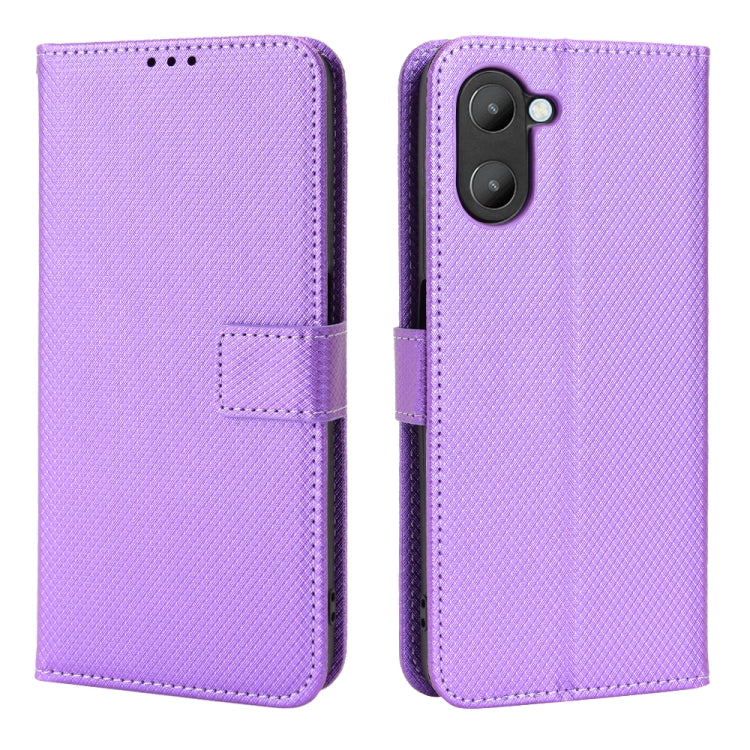 For Realme V20 5G Diamond Texture Leather Phone Case
