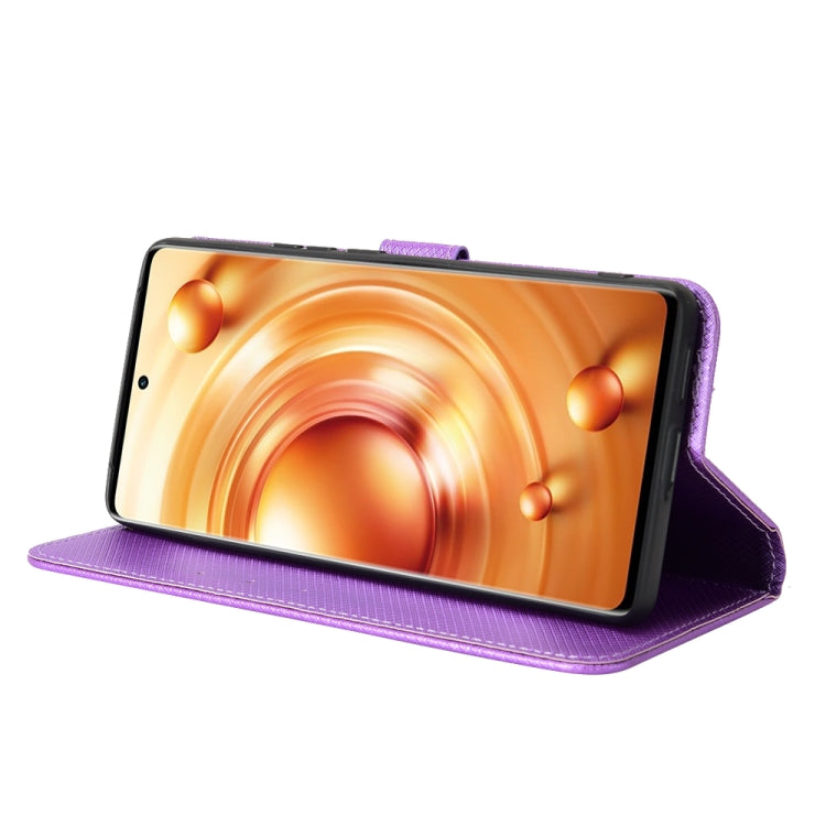 For vivo X80 Pro 5G Diamond Texture Leather Phone Case