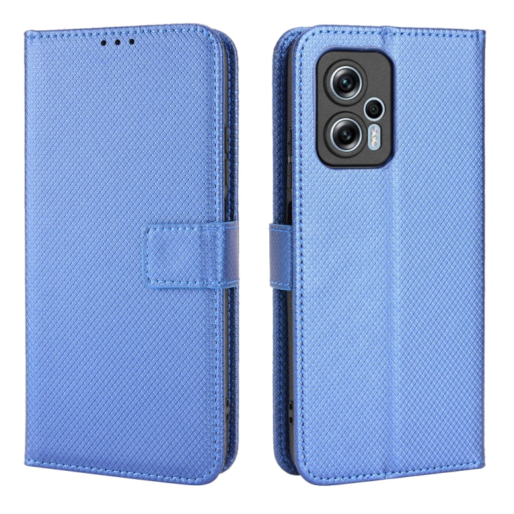For Xiaomi Redmi Note 11T Pro 5G Diamond Texture Leather Phone Case