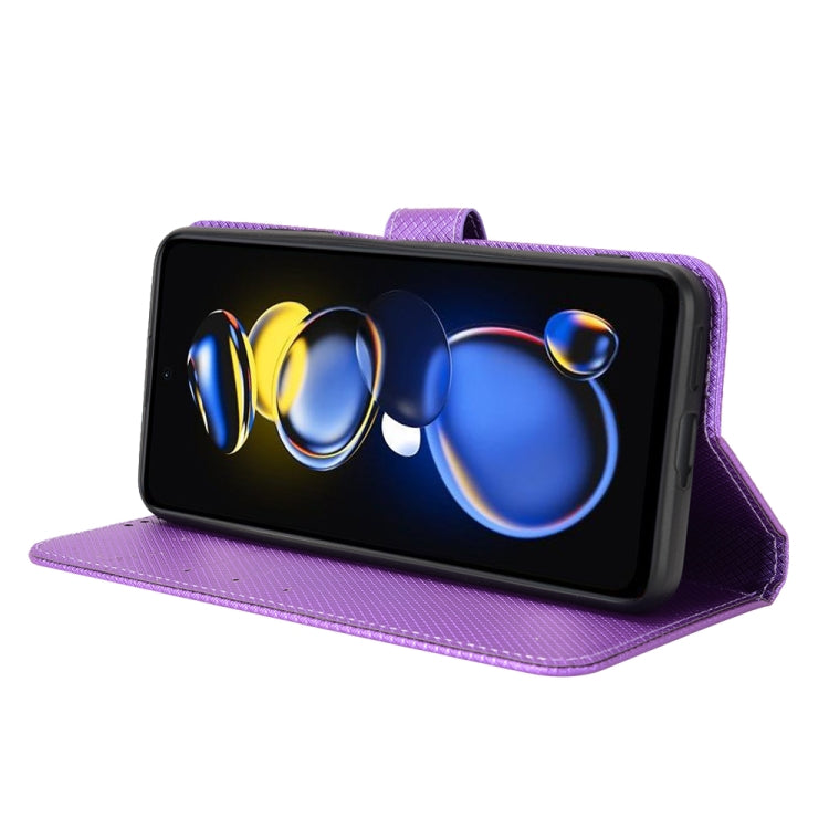 For Xiaomi Redmi Note 11T Pro 5G Diamond Texture Leather Phone Case