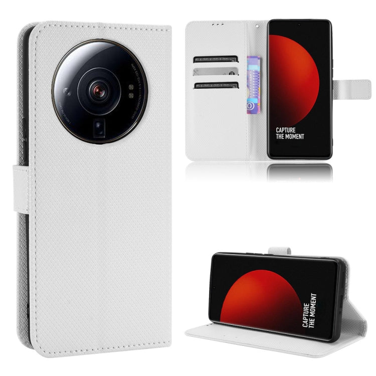 For Xiaomi 12S Ultra Diamond Texture Leather Phone Case