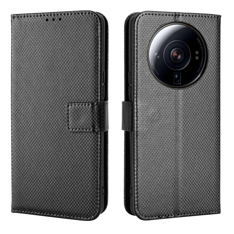 For Xiaomi 12S Ultra Diamond Texture Leather Phone Case