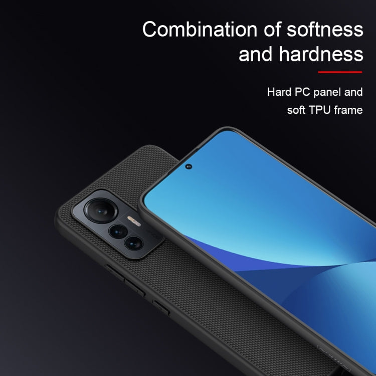 For Xiaomi 12 Lite NILLKIN 3D Texture Nylon Fiber PC+TPU Phone Case(Black)
