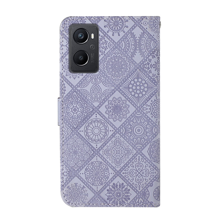 For OPPO A96 4G Ethnic Style Embossed Pattern Leather Phone Case