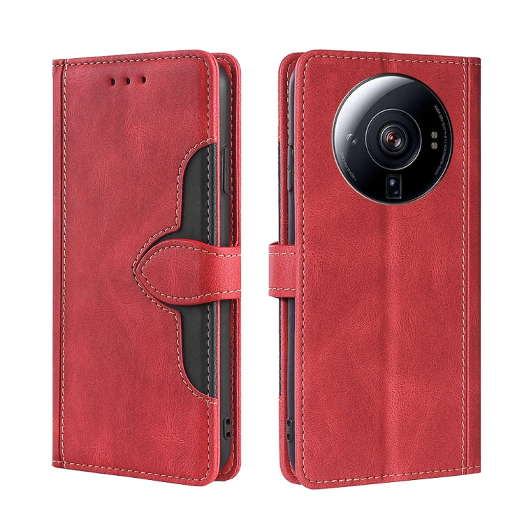 For Xiaomi 12S Ultra Skin Feel Magnetic Buckle Leather Phone Case