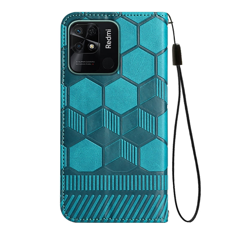 For Xiaomi Redmi 10C / 10 India Football Texture Magnetic Leather Flip Phone Case