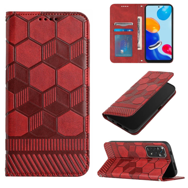 For Xiaomi Redmi Note 11 Global 2022 / Note 11S 4G Football Texture Magnetic Leather Flip Phone Case