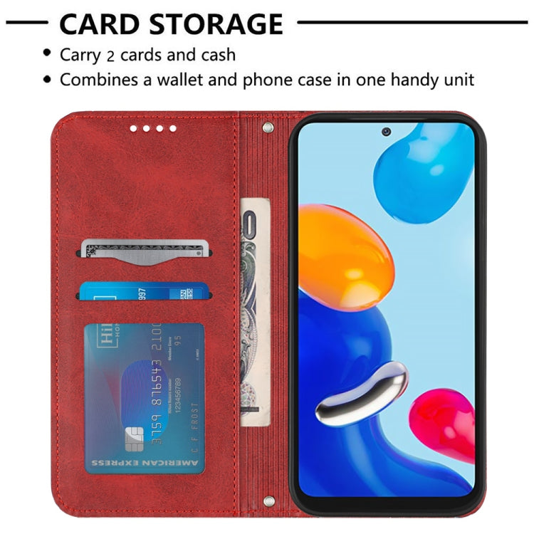 For Xiaomi Redmi Note 11 Global 2022 / Note 11S 4G Football Texture Magnetic Leather Flip Phone Case