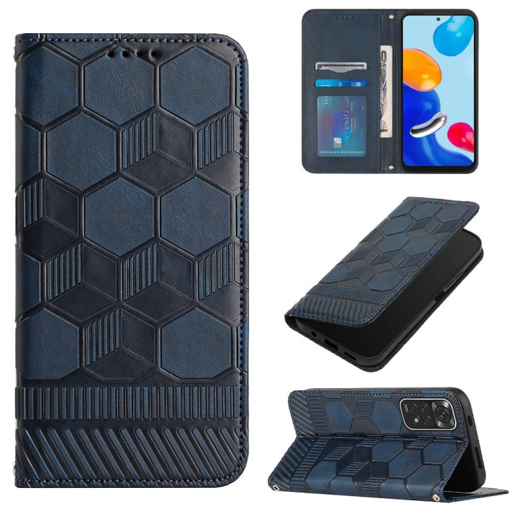 For Xiaomi Redmi Note 11 Global 2022 / Note 11S 4G Football Texture Magnetic Leather Flip Phone Case