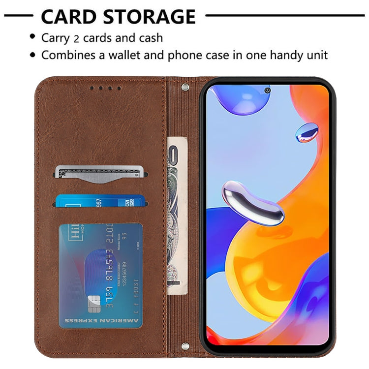 For Xiaomi Redmi Note 11 Pro 5G / 4G Global 2022 / Note 11 Pro+ India Football Texture Magnetic Leather Flip Phone Case