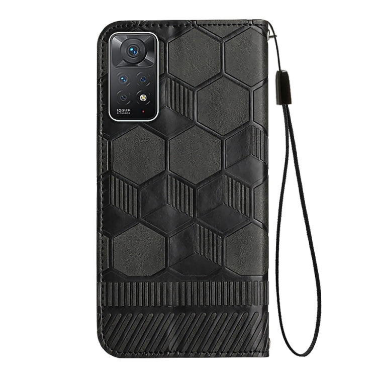 For Xiaomi Redmi Note 11 Pro 5G / 4G Global 2022 / Note 11 Pro+ India Football Texture Magnetic Leather Flip Phone Case