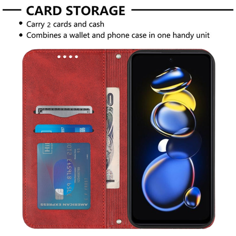 For Xiaomi Redmi Note 11T Pro Football Texture Magnetic Leather Flip Phone Case