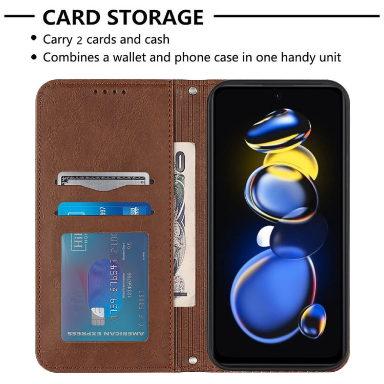 For Xiaomi Redmi Note 11T Pro Football Texture Magnetic Leather Flip Phone Case