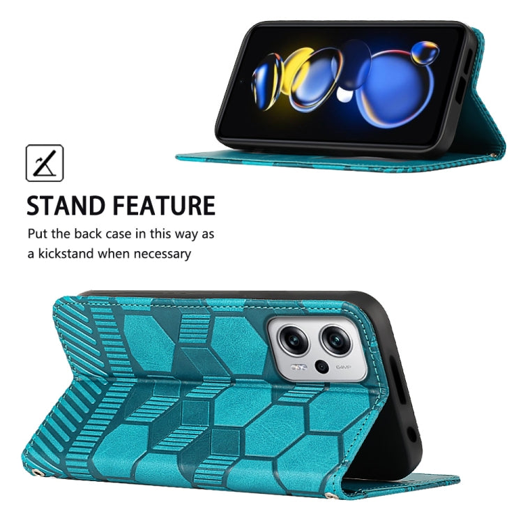 For Xiaomi Redmi Note 11T Pro Football Texture Magnetic Leather Flip Phone Case